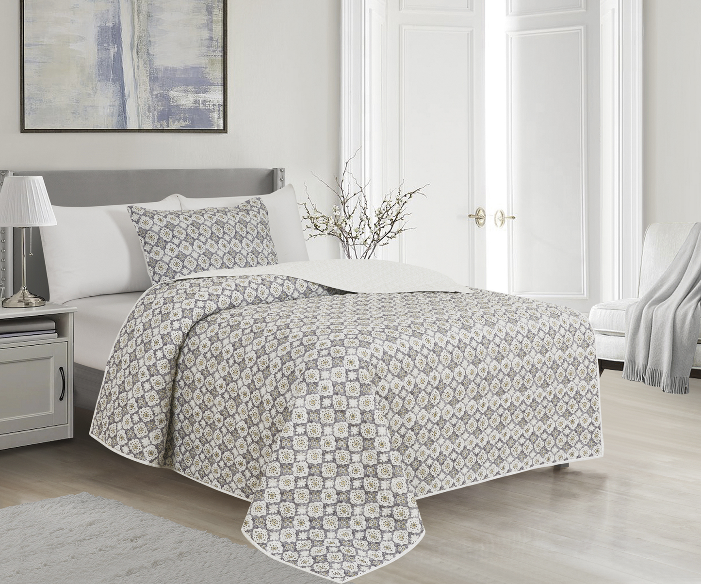 2 Piece Printed Quilt Set