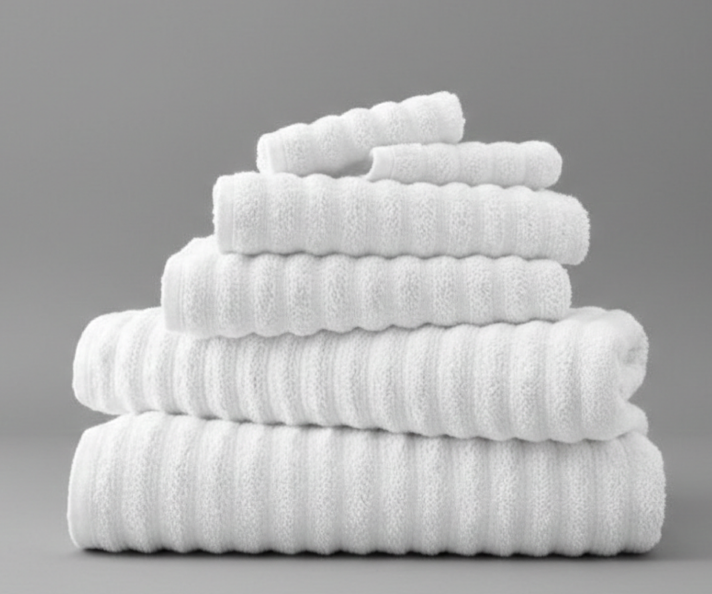 6 Piece Wavy Spa Towel Set