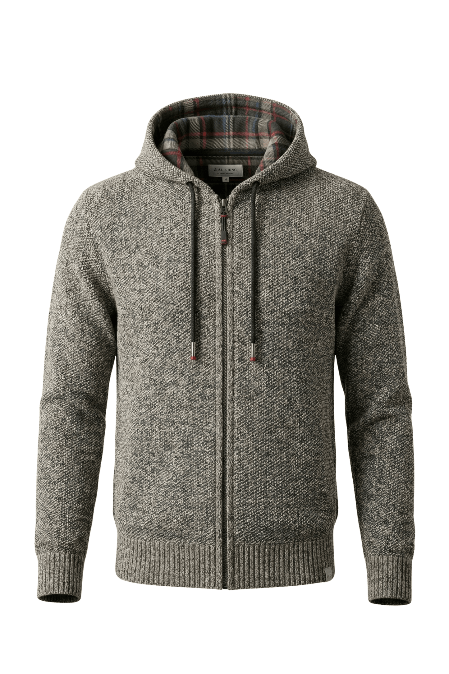 Men’s Bonded Sweater and Fur Knitted Jacket with Hood