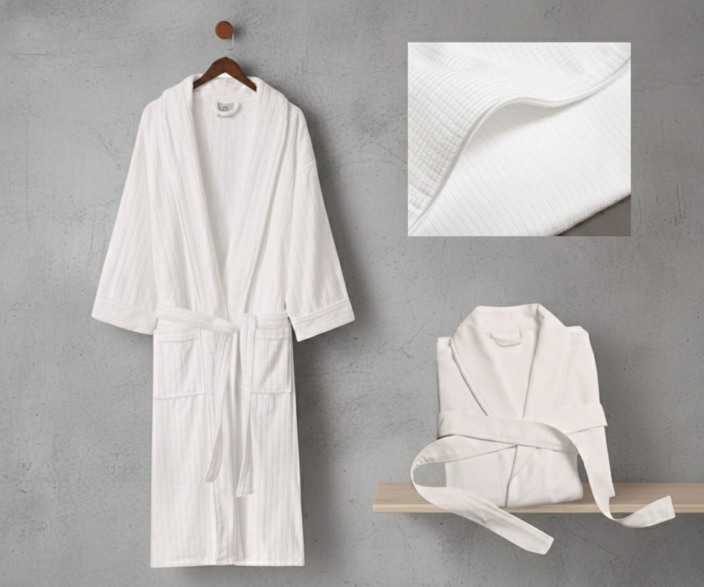 Stripe Velour Bathrobe