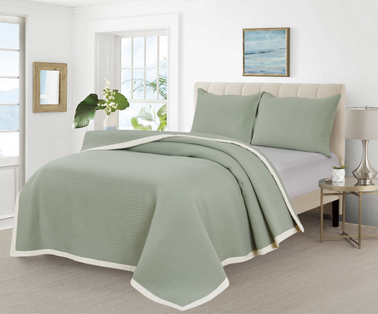 Striped Quilted Bedspread