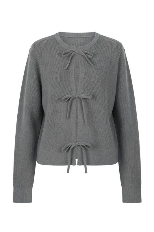 Women’s Tie-Front Long Sleeve Knit Cardigan