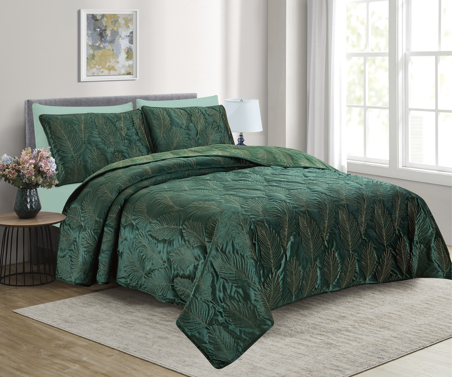 3 Piece Velvet Quilt