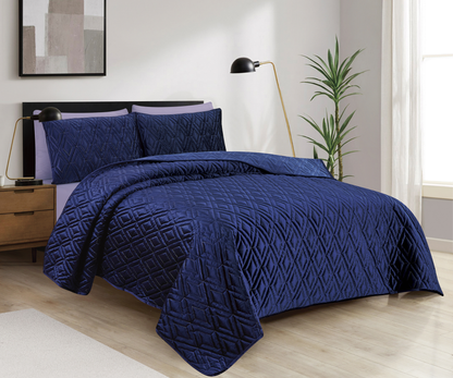 3 Piece Velvet Quilt