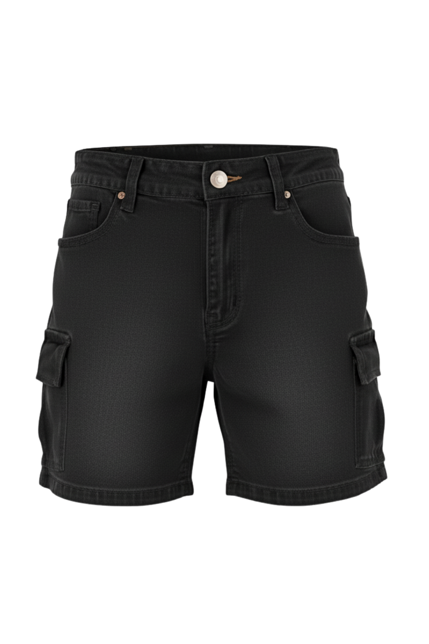 Ladies Stretch Denim Shorts With Cargo