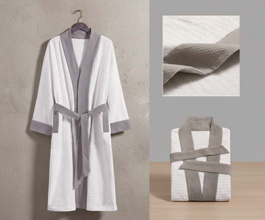 Checkered Velour Bathrobe