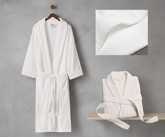Stripe Velour Bathrobe