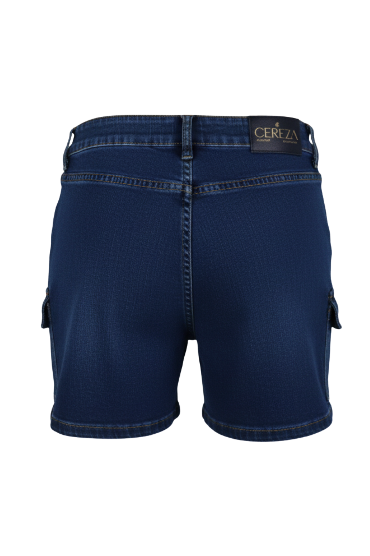 Ladies Stretch Denim Shorts With Cargo
