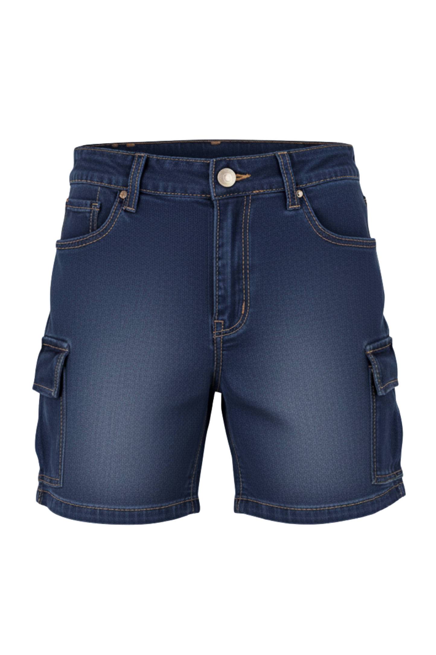 Ladies Stretch Denim Shorts With Cargo