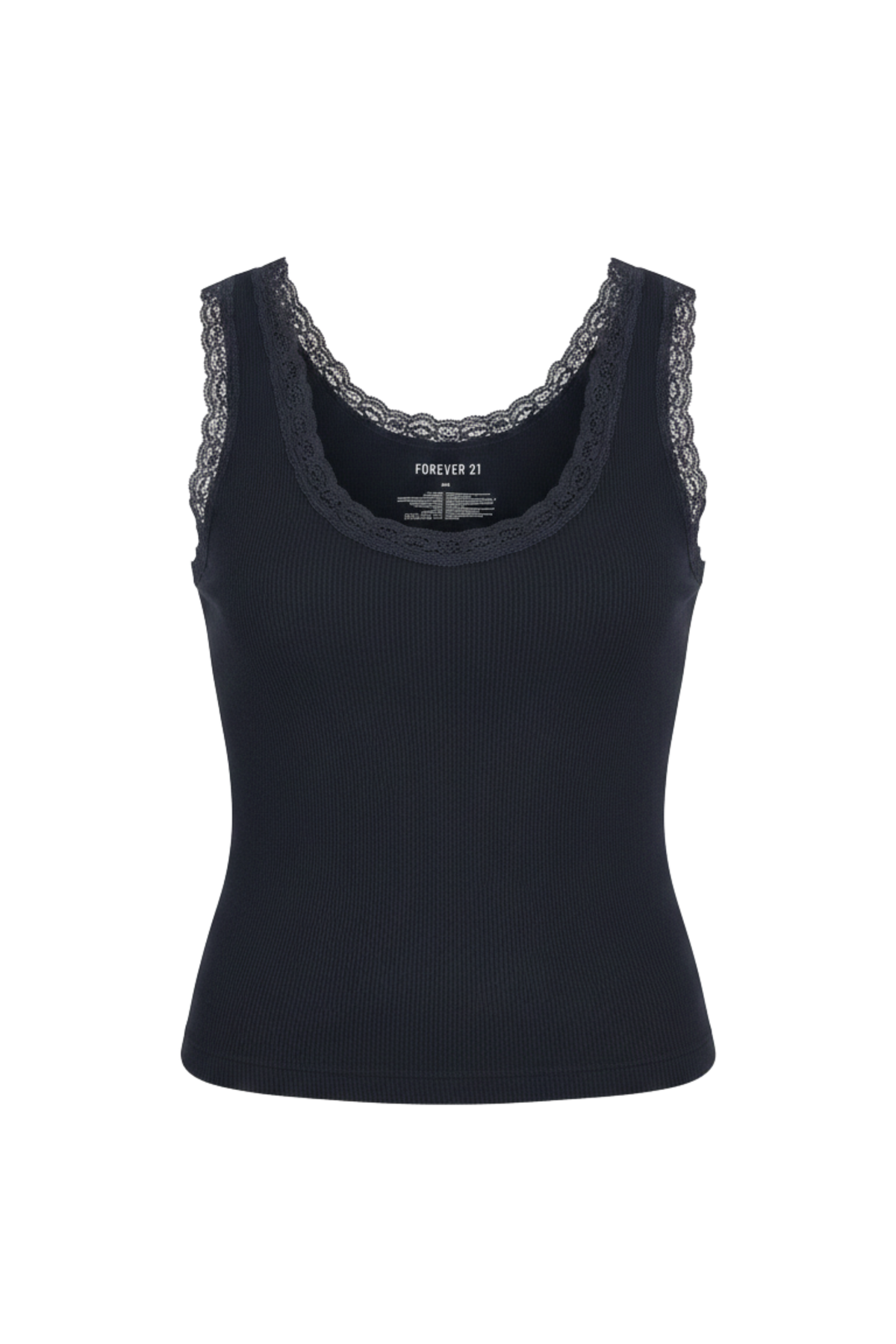 Ladies Basic Cami Rib With Lace – Lachmis International