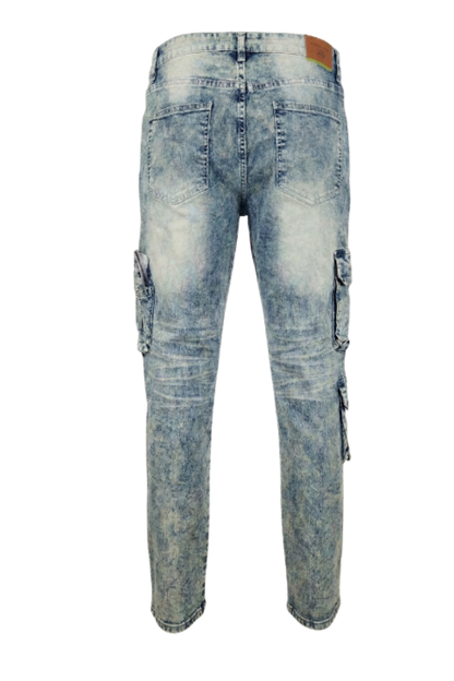 Men’s Slim Fit Cargo Denim Jeans
