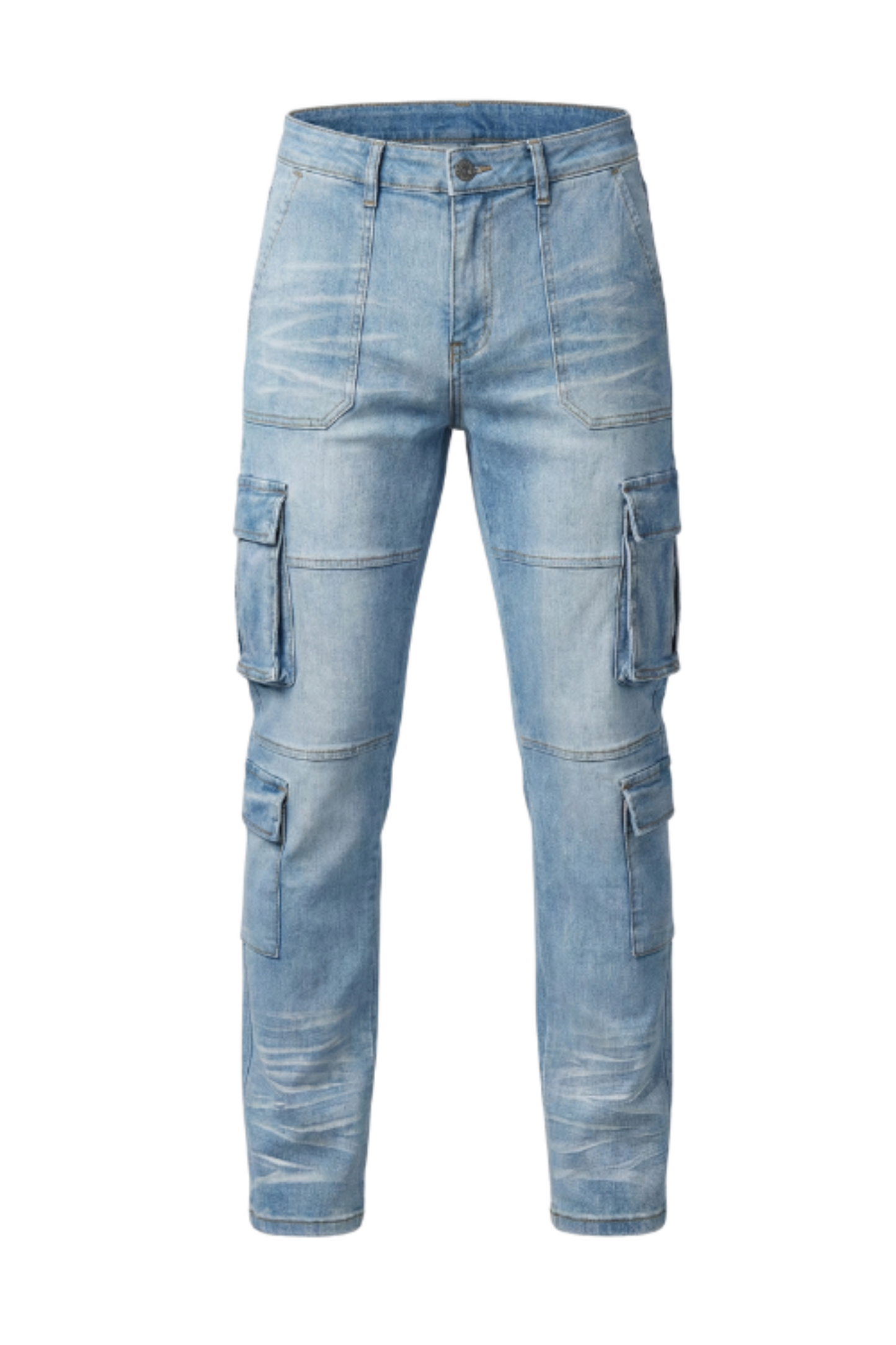 Men’s Slim Fit Cargo Denim Jeans